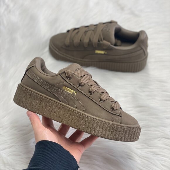 Puma Fenty x Creeper Phatty Brown Womens Casual Shoes 399865-01 NEW Size 7